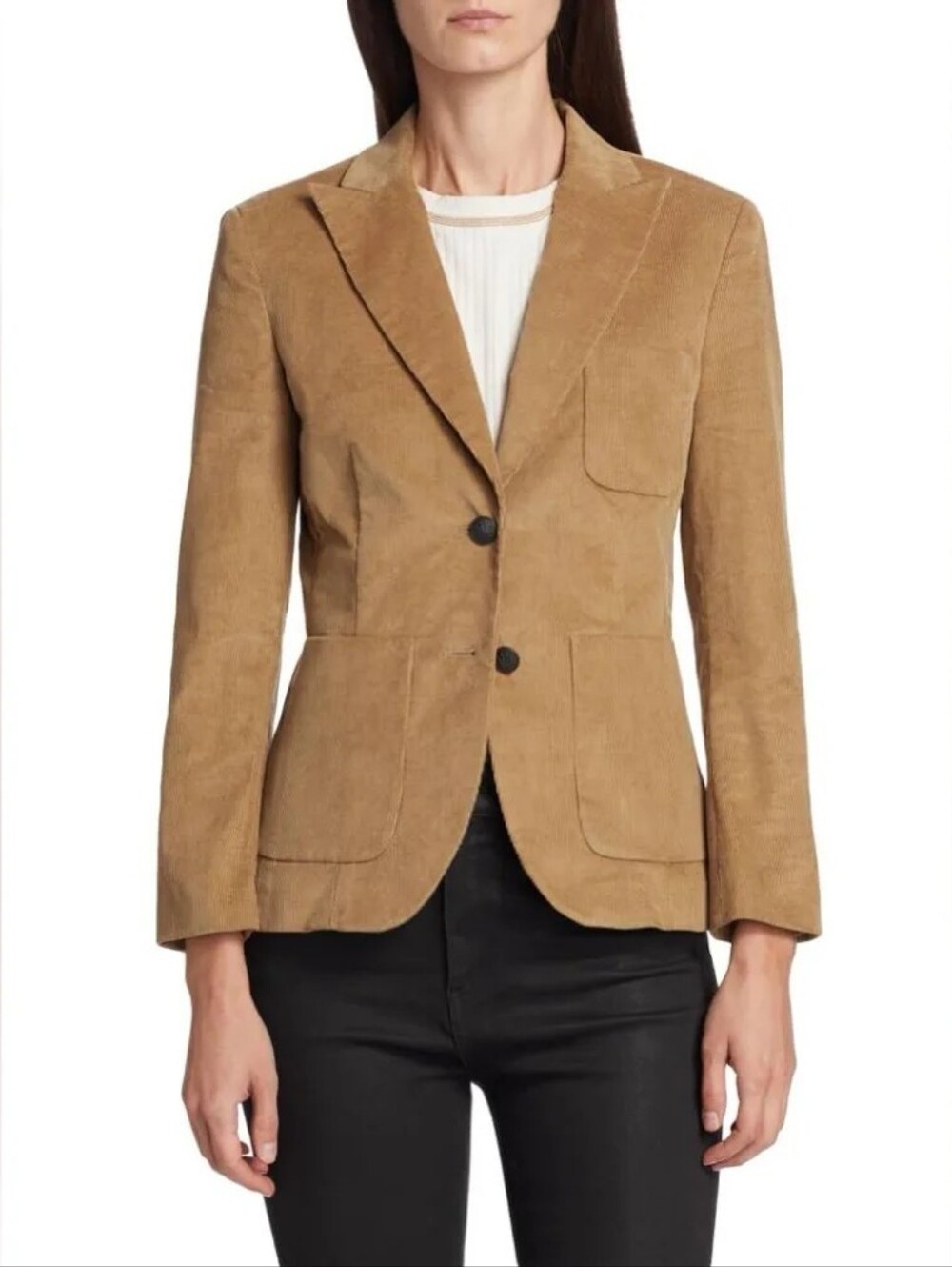 Rag & Bone Camel Corduroy Nancy Slim Fit Blazer Jacket